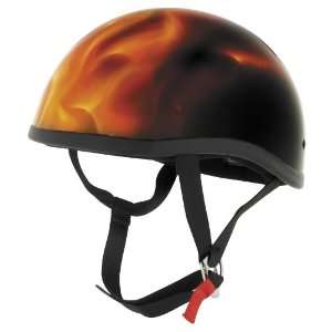   Helmets Original Half Helmet , Size: XS, Style: Real Flames XF64 6740