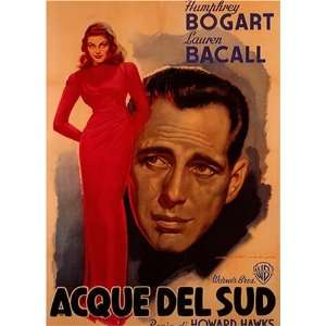   Sud Vintage Humphrey Bogart Lauren Bacall Movie Poster
