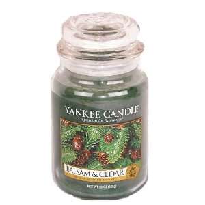  Yankee Candle Balsam and Cedar Jar Candle 22 oz.: Home 