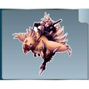  CLOUD STRIFE on Chocobo from Final Fantasy vinyl decal 