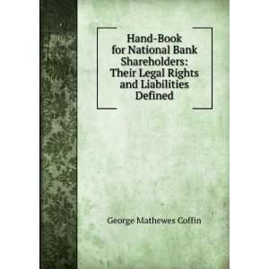  Hand Book for National Bank Shareholders Their Legal 