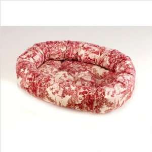 Bowsers Donut Bed   X Donut Dog Bed in Red Toile Size: X Large (50 x 