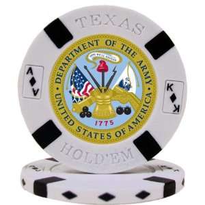   ARMY Seal on Big Slick Texas Holdem Poker Chip