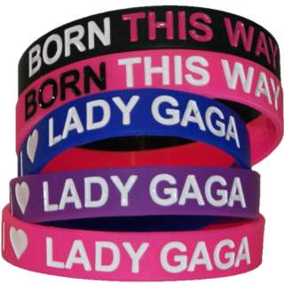 lady gaga wristbands/Born this way I LOVE lady gaga BANDS  