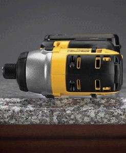 The DCF885C2 lithium ion compact 1/4 inch impact driver is 5.5 inches 