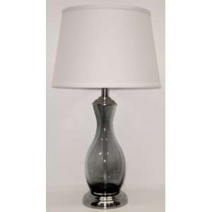  JT Lighting 7291 BLK Rachel 27 in. H Smoke Glass Lamp 