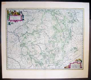 1646 Jansson Antique Map of The French Regions of Champagne & Brie 