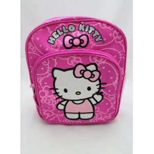  Hello Kitty PINK GLITTER FACE School 10 Mini Backpack Bag 