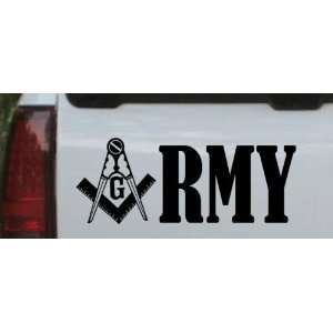 Black 44in X 17.1in    Masonic Freemason Army Military Car Window Wall 