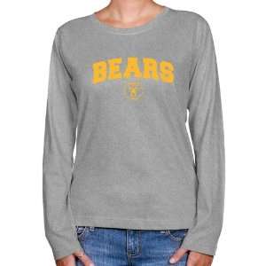 Baylor Bears Ladies Ash Logo Arch Long Sleeve Classic Fit Tee   