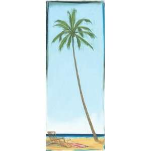    Seaside Coconut Tree   Paul Gibson 7x18 CANVAS