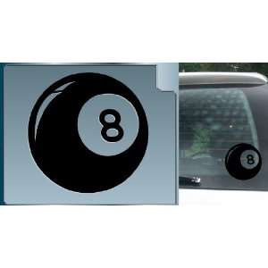  8 BALL Pool Ball cut vinyl decal sticker #1 in Black 4 