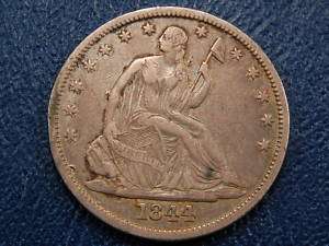 1844 O WB 102 Seated half dollar, nice xf (estatesale)  