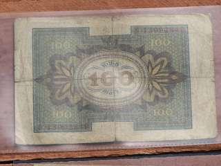 10 Reichsmark & 100 Hundert Mark Paper Money German  
