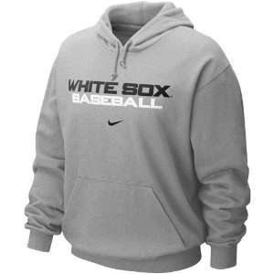  Nike Chicago White Sox Ash Gamer Hoody Sweatshirt (Large 