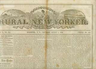 rural new yorker rochester new york saturday august 5 1854