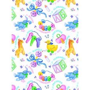  Baby Things, 24x417 Half Ream Roll Gift Wrap: Office 