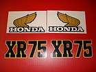1975 1976 Honda XR 75 Gas Tank & Side Panel Decal Set