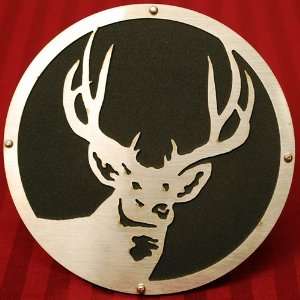   : Mule Deer Laser Cut Stainless Steel Trailer Hitch Cover: Automotive