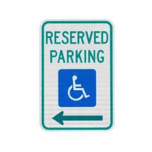 Elderlee, Inc. 9212.78 Handicapped Parking Sign, Reserved Parking with 