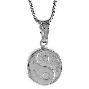 925 Sterling Silver Small Ying Yang Pendant (NO Chain Included), Made 