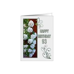  White roses 93rd Birthday Card: Toys & Games