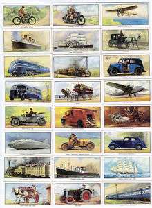 Full Set of 72 Year Old Transportation Cards from 1939  