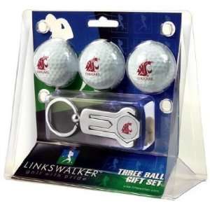  Washington State Cougars 3 Golf Ball Gift Pack w/ Hat Clip 