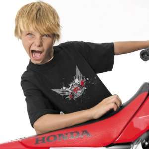 Honda CRF Roost Youth Short Sleeve Casualwear Shirt   Black / Large