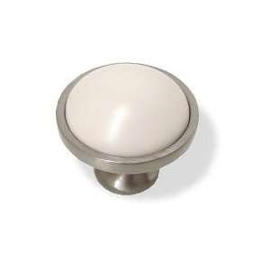  Light Almond Ceramic Knob W/ Satin Nickel Base LQ PBF454Y 