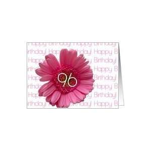  96th Happy Birthday Pink Gerbera Card: Toys & Games