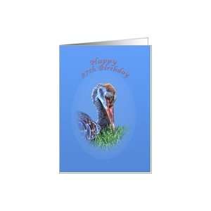  97th Birthday Card with Sandhill Crane Bird Card Toys 