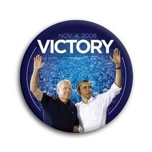  Victory Obama and Biden Photo Button   3 