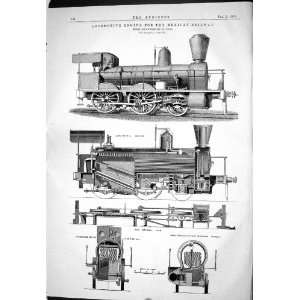  1869 LOCOMOTIVE ENGINE TRAIN MEXICAN RAILWAY JOHN FOWLER 