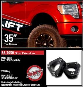 Ford F150, 2009 2011 2WD Only   3 Spacer Lift ReadyLift  