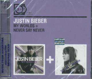 JUSTIN BIEBER MY WORLDS + NEVER SAY NEVER THE REMIXES SEALED 2 CD SET 