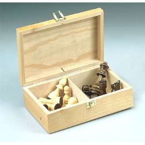  Wood Chessmen In Wooden Box, King3 1/2 inch Toys & Games