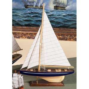  Benzara 84592 Blue Large Wood Sail Boat: Toys & Games