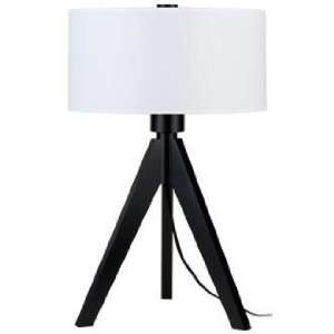   Up! Woody 28 High White Linen Shade Table Lamp: Home Improvement