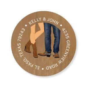  Boot Scootin Wood Round Stickers: Everything Else