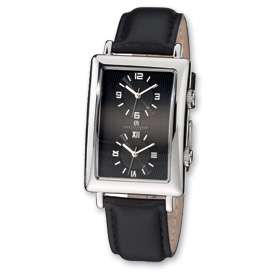 New Mens Charles Hubert Dual Time Black Dial Watch  