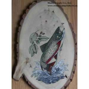  Trout Decorative Wood w/ Branch Wall Hanging Everything 