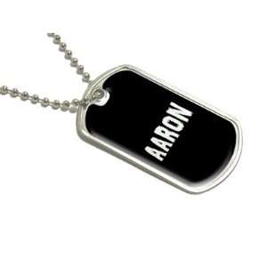  Aaron   Name Military Dog Tag Luggage Keychain: Automotive