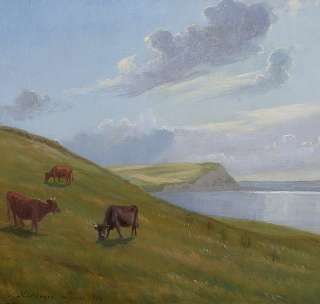   . Grazing cattle at Roskilde fjord. 1916. Early modernism.  