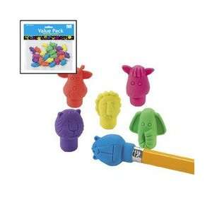  24 ct   Neon Zoo Animal Pencil Top Erasers: Toys & Games
