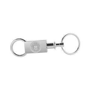  Brandeis   Two Sectional Key Ring   Silver: Sports 