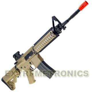 SRC TAN Metal AEG RIS Electric Airsoft M4 M16 Rifle Gun  
