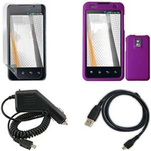 iNcido Brand LG G2x/Optimus 2x Combo Rubber Purple Protective Case 