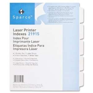  Indexing Divider System F/Laser Printers, Punched,5 Tab,WE 