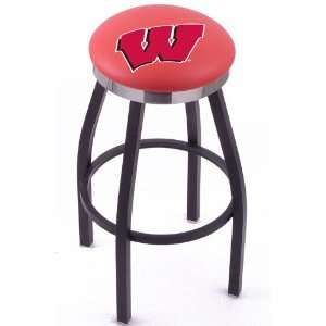  University of Wisconsin Steel Stool with Flat Ring Logo 